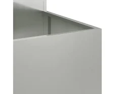 Best Maceta para Jardín | Jardinera | Macetero 100 x 100 x 60 cm Acero galvanizado Plateado