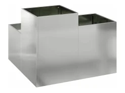 Best Maceta para Jardín | Jardinera | Macetero 100 x 100 x 60 cm Acero galvanizado Plateado