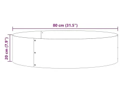 Sale Maceta para Jardín | Jardinera | Macetero 80 x 80 x 20 cm Acero galvanizado Plateado