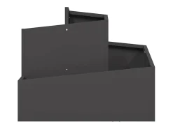 Best Maceta para Jardín | Jardinera | Macetero 60 x 60 x 50 cm Acero Negro