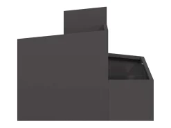 Best Maceta para Jardín | Jardinera | Macetero 60 x 60 x 50 cm Acero Negro
