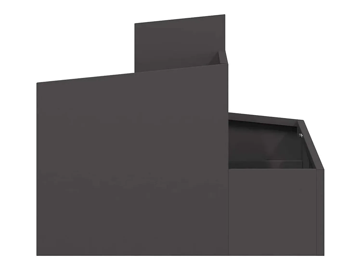 Best Maceta para Jardín | Jardinera | Macetero 60 x 60 x 50 cm Acero Negro