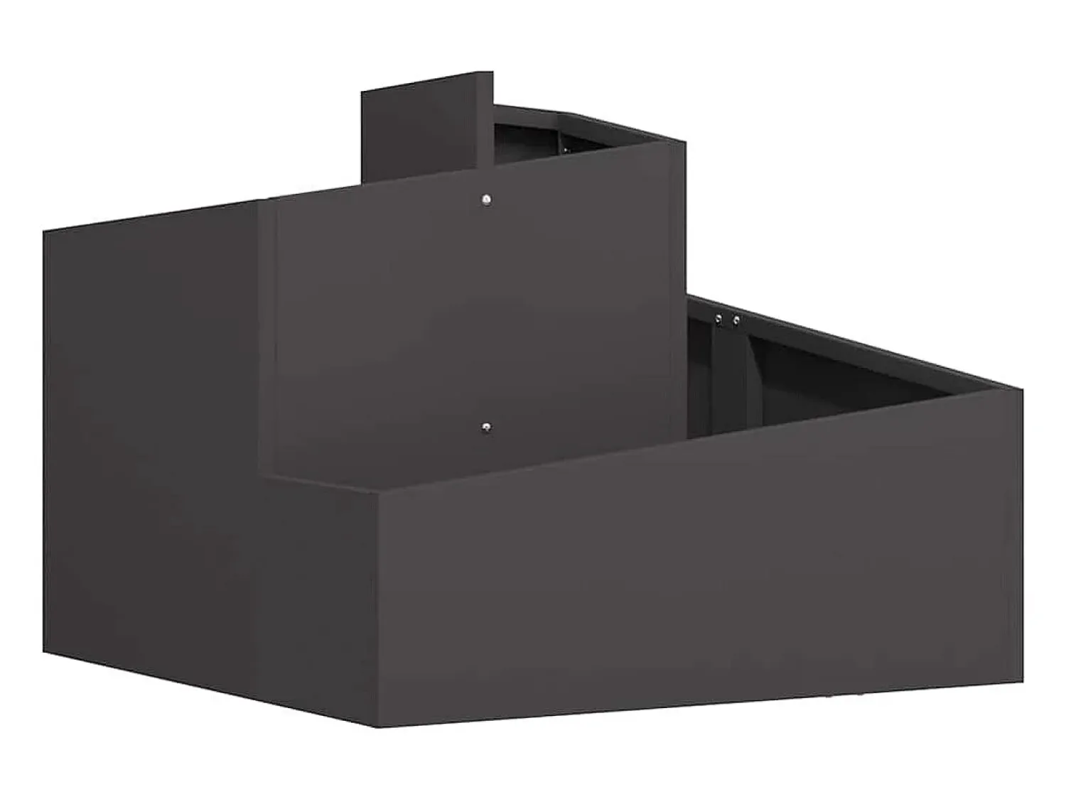 Best Maceta para Jardín | Jardinera | Macetero 60 x 60 x 50 cm Acero Negro