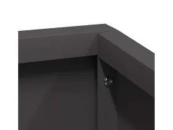 Best Maceta para Jardín | Jardinera | Macetero 60 x 60 x 50 cm Acero Negro