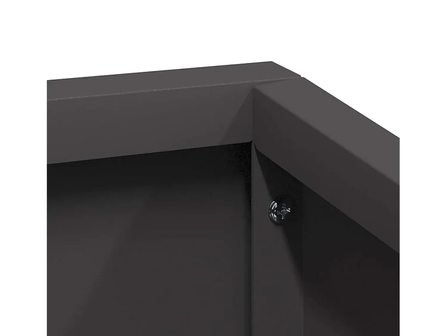 Best Maceta para Jardín | Jardinera | Macetero 60 x 60 x 50 cm Acero Negro