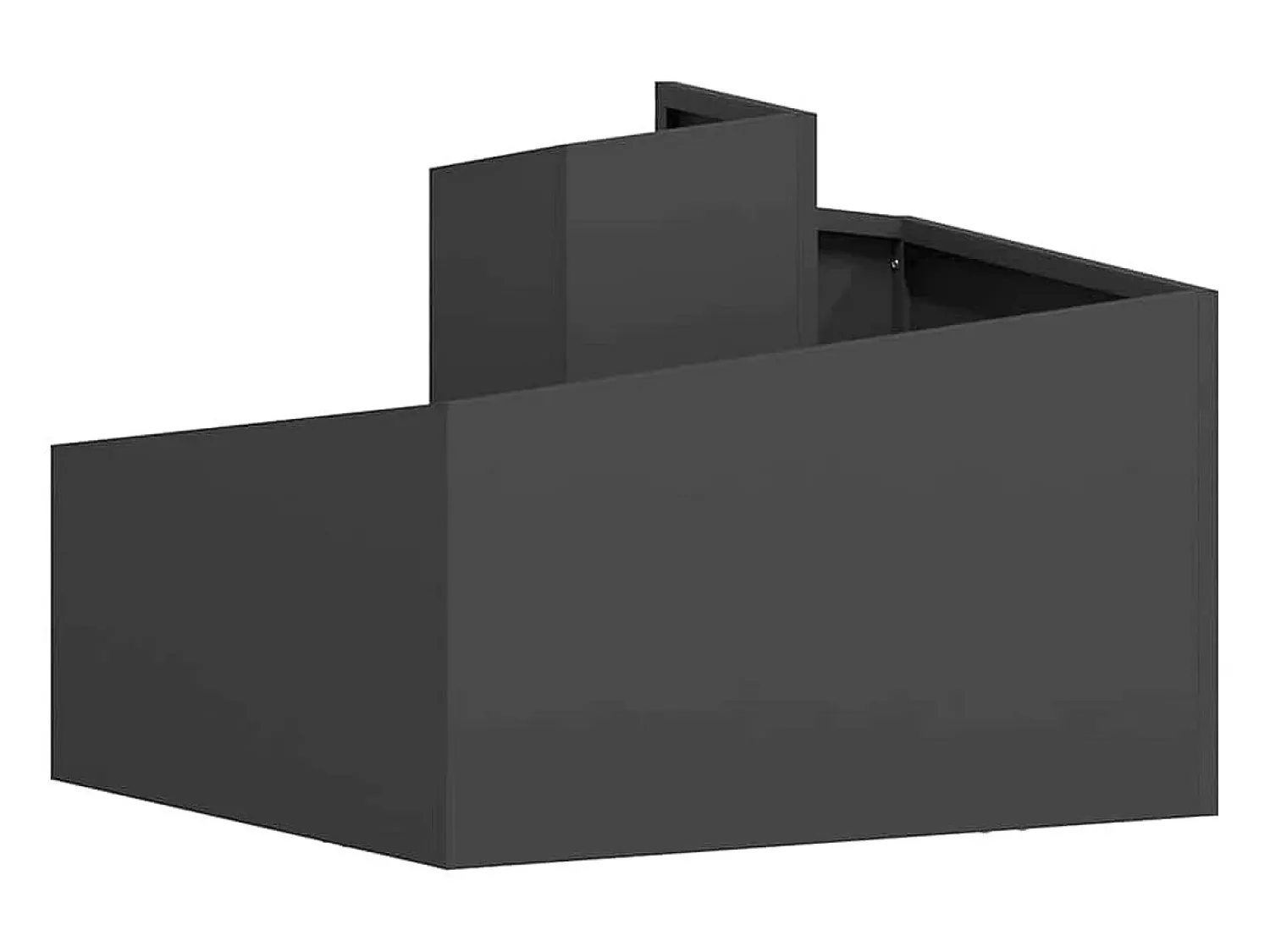 Best Maceta para Jardín | Jardinera | Macetero 60 x 60 x 50 cm Acero Negro