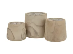 Hot LANA DECO Maceta paulonia madera+plástico white wash 26x26 cm Color natural claro
