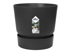 New ELHO Maceta redonda 40 - Exterior Ø 39 x 36,8 cm - Living Negro