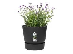 New ELHO Maceta redonda 40 - Exterior Ø 39 x 36,8 cm - Living Negro