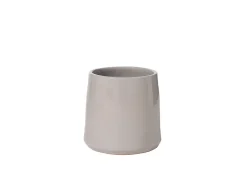 Maceta redonda cerámica gris Alt. 26 cm