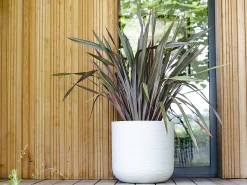 EDA Macetero^Maceta redonda Graphit'Up 40 cm - 32,5 L - lima Blanco