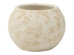 LANA DECO Macetero^Maceta rustica arcilla blanco Alt. 17 cm Beige