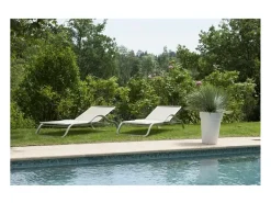 Maceta Soleilla alta - 53 cm - Blanco -