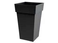 EDA Macetero^Macetero cuadrado alto Tuscany - 39 x 39 x Alto 65 cm - 62 L - Gris antracita