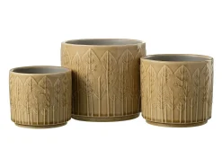 LANA DECO Macetero^Macetero de cerámica de 17x17x15 cm Beige