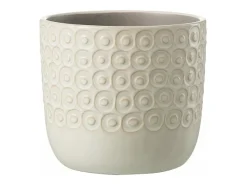 LANA DECO Macetero^Macetero de cerámica de 17x17x15 cm Blanco