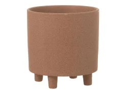 Outlet LANA DECO Macetero de cerámica marrón de 20.5x20.5x21 cm Marru00f3n