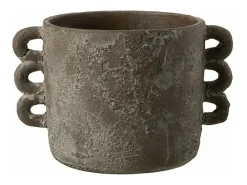 LANA DECO Macetero de cerámica marrón de 22x30x19.5 cm Marru00f3n