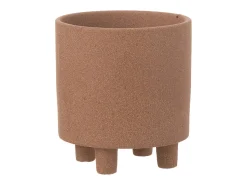 LANA DECO Macetero^Macetero de cerámica marrón de 15x15x16 cm Marru00f3n