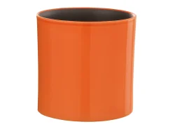 Discount J-Line Macetero de cerámica de 14.5x14.5x14.5 cm Naranja