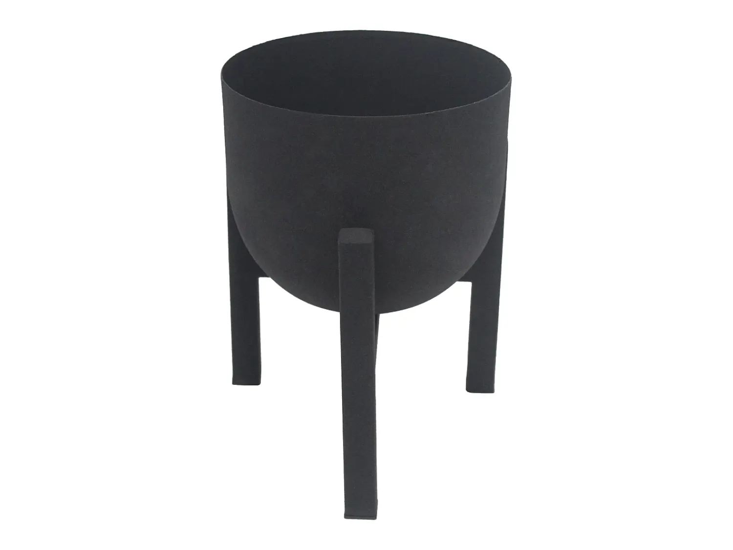 Discount OZAIA Macetero de pie de metal - D. 18 x Alt. 25,5 cm - mate - ZARIWI Negro