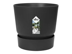 ELHO Macetero^Macetero redondo 25 - Exterior Ø 24,48 x 23,31 cm - Living Negro