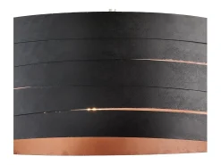 Hot Mambo - Lámpara colgante negra exterior negro, interior cobre antiguo y cables orientables, 3 luces Ø45 Cobrizo