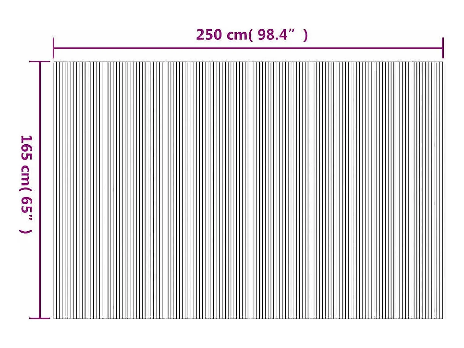 Sale Mampara de bambú 250 x 165 cm Natural Beige