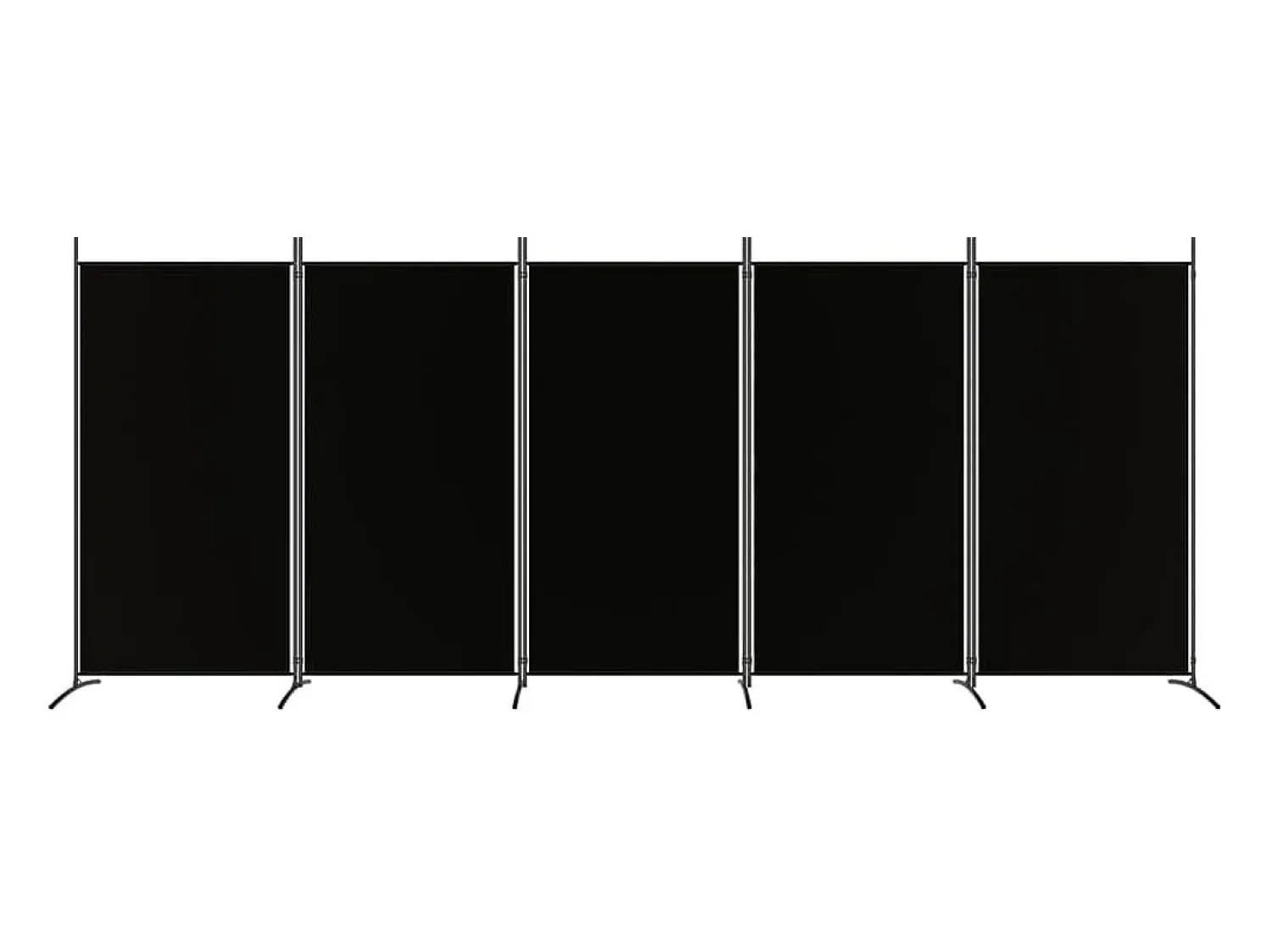 Sale Mampara divisoria de 5 paneles Tela Negra 433x180 cm Negro