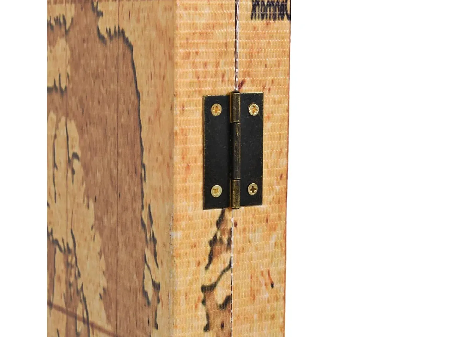 Clearance Mampara plegable 200 x 170 cm Mapa del Mundo Amarillo