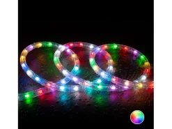 Sale Ledkia Manguera LED Redonda 220V AC 36 LED/m RGB IP65 Corte 100 cm a Medida RGB 4 m Blanco