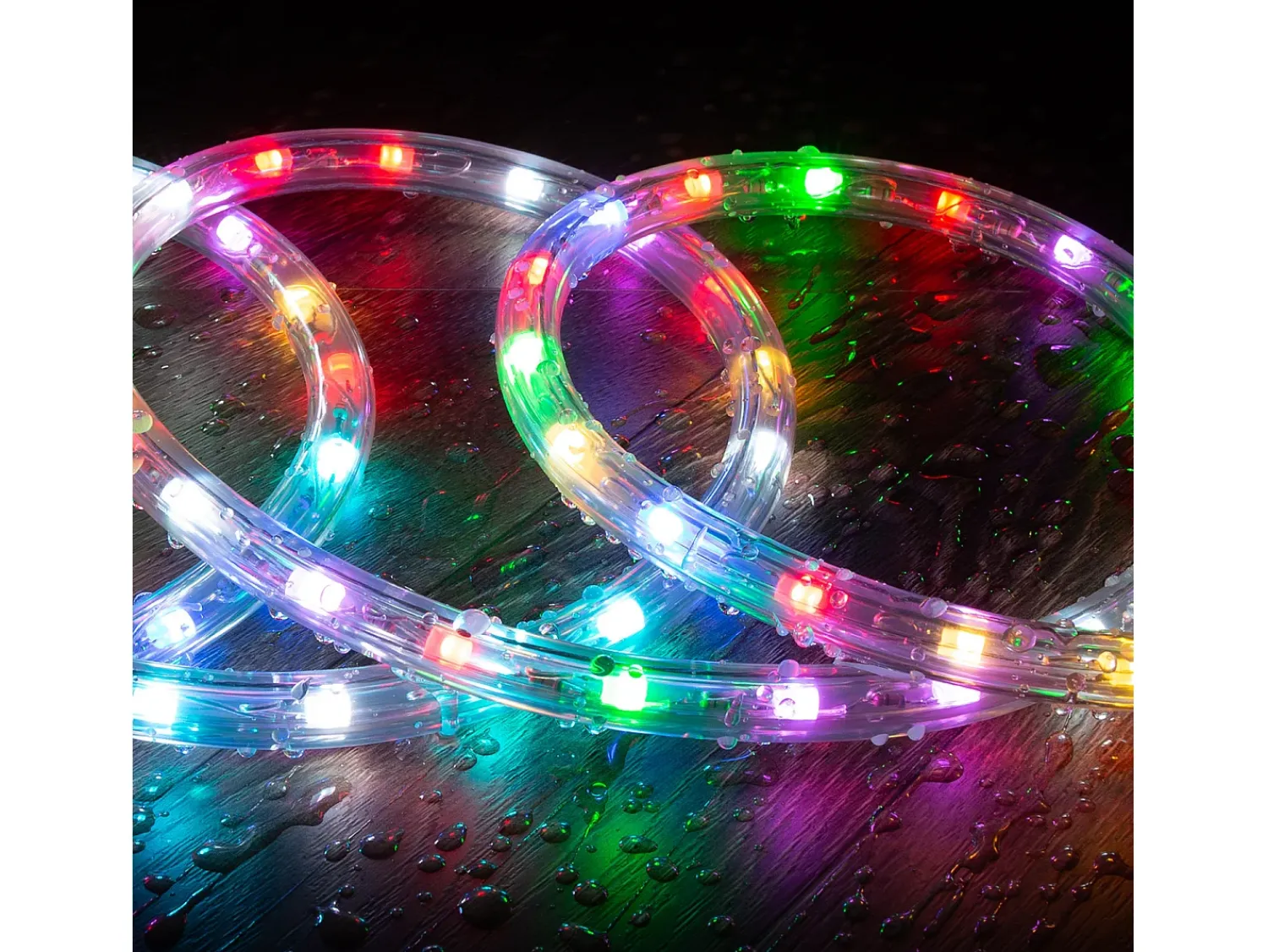 Sale Ledkia Manguera LED Redonda 220V AC 36 LED/m RGB IP65 Corte 100 cm a Medida RGB 4 m Blanco