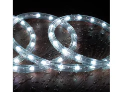 Sale Ledkia Manguera LED Redonda 220V AC 36 LED/m RGB IP65 Corte 100 cm a Medida RGB 15 m Blanco