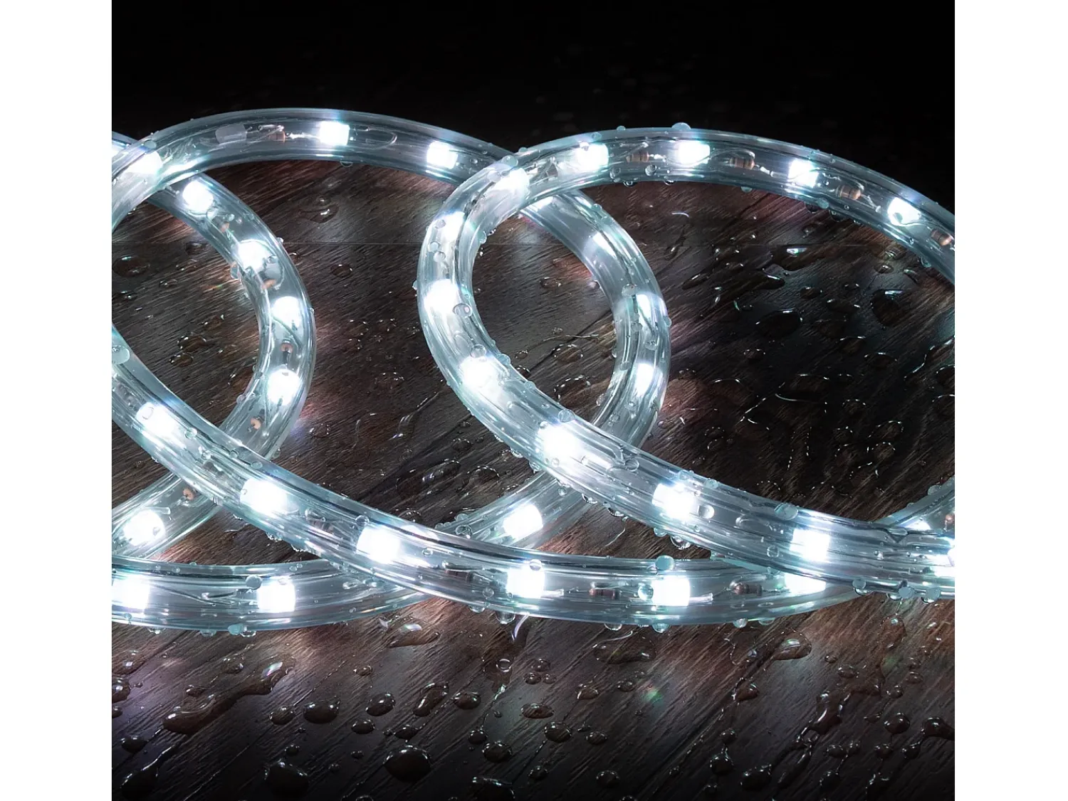 Sale Ledkia Manguera LED Redonda 220V AC 36 LED/m RGB IP65 Corte 100 cm a Medida RGB 15 m Blanco