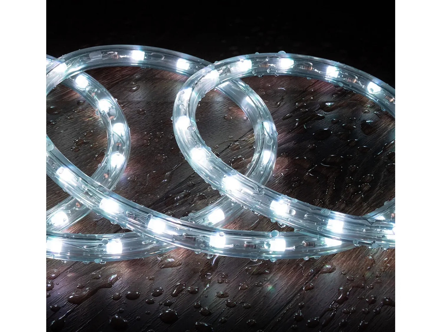 Sale Ledkia Manguera LED Redonda 220V AC 36 LED/m RGB IP65 Corte 100 cm a Medida RGB 15 m Blanco