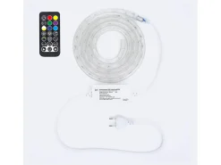 Sale Ledkia Manguera LED Redonda 220V AC 36 LED/m RGB IP65 Corte 100 cm a Medida RGB 15 m Blanco