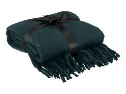 Atmosphera Manta con efecto de mohair 180 x 130 cm Azul