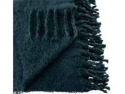 Atmosphera Manta con efecto de mohair 180 x 130 cm Azul