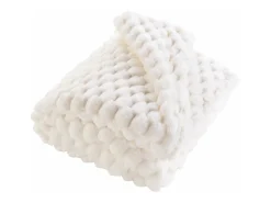 Manta de cuadros de imitación de piel/Sherpa Frosty 180x220 - Douceur d'Intérieur