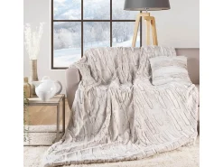 Douceur d'intérieur Ropa De Casa^Manta de Cuadros Imitación de Piel 