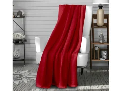 Soleil d'ocre Ropa De Cama^Manta de franela 220x240 cm CALIN , por Rojo