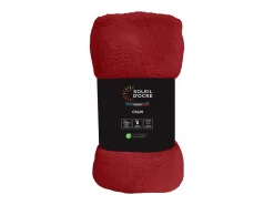 Soleil d'ocre Ropa De Cama^Manta de franela 220x240 cm CALIN , por Rojo