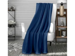 Soleil d'ocre Ropa De Cama^Manta de franela 180x220 cm CALIN marino, por Azul oscuro