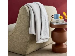 Outlet Sweeek Manta en borreguito y gasa de algodón, 130cm Gris