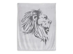 Soleil d'ocre Ropa De Casa^Manta extra suave 130x150 cm LION gris y antracita Gris antracita