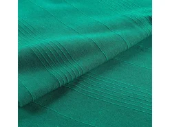 Douceur d'intérieur Ropa De Casa^Manta lisa "Lucile" 180x220 cm en policotón esmeralda suave y resistente, hecho en India Verde esmeralda