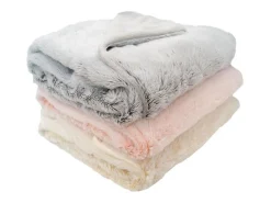 Ropa De Cama^Manta nieve doble Microsuave Marfil