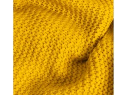 Ropa De Casa^Manta plaid amarilla relieve con borlas 130x170cm TRICOT - SACASA Amarillo