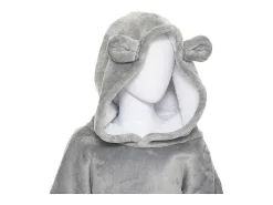 Sale Atmosphera for Kids Manta Sudadera con Capucha Infantil Oso 60x95 cm Suave y Cálida Atmosphera Gris