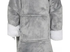 Sale Atmosphera for Kids Manta Sudadera con Capucha Infantil Oso 60x95 cm Suave y Cálida Atmosphera Gris